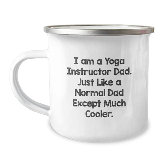 Funny Yoga Instructor Dad Gifts from Men to Yoga Instructor on Valentine's Unique Camping Mug - Image 1