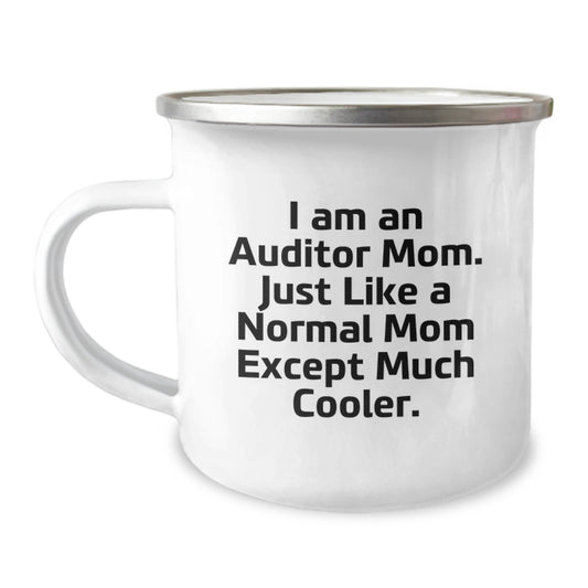 Auditor Mom Camping Mug Gifts from Family, Unique Valentine's Gifts for Auditor, Funny Quote - Image 1