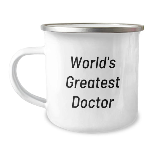 Gifts for the World's Greatest Doctor, Unique Camping Mug for Medical Men, Funny Quote 'World's Greatest Doctor' on Mother's Day - Image 1