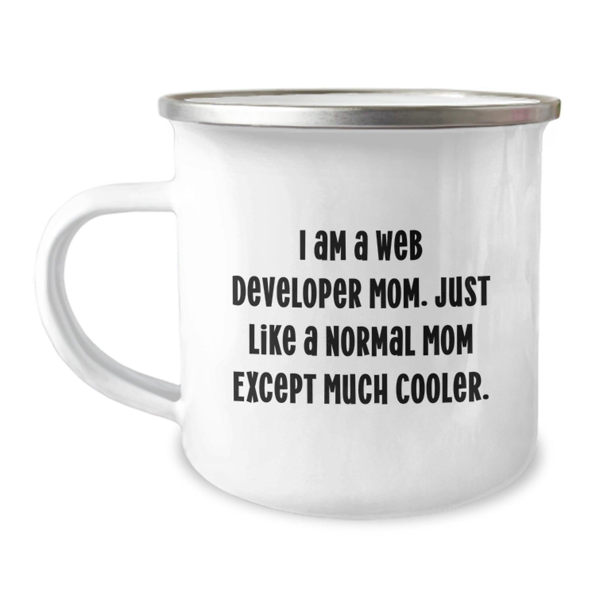 Funny Web Developer Gifts for Him, Unique Camping Mug for Men, I Am A Web Developer Mom Christmas Unique Gifts from Mom to Web Developer - Image 1