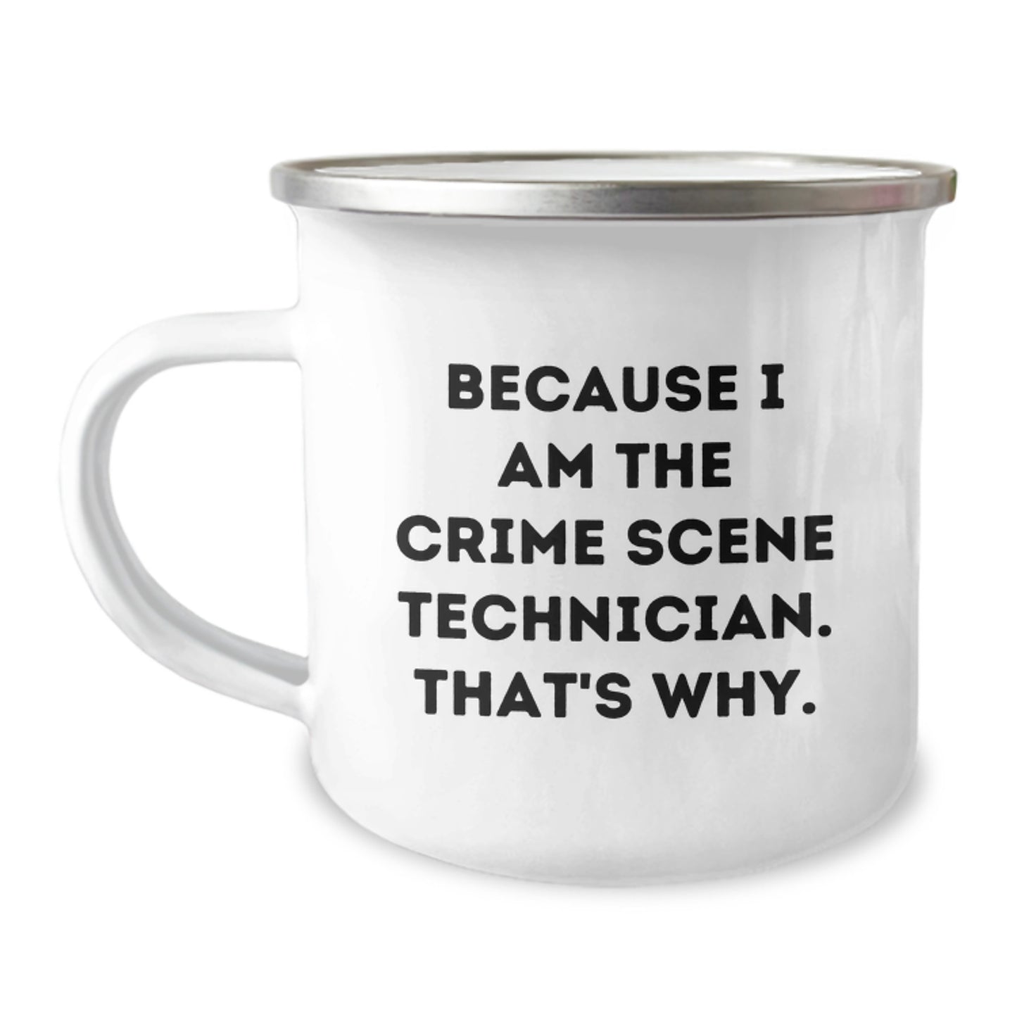 Funny Crime Scene Technician Camping Mug Gifts from Friends for Birthday Unique - Image 1