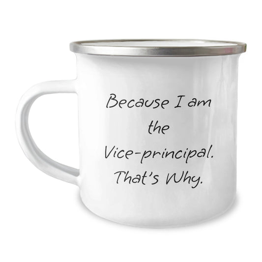 Funny Vice-principal Gifts, Unique Christmas Unique Gifts for Vice-principal, Best Camping Mug Because I Am The Vice-principal That's Why. - Image 1