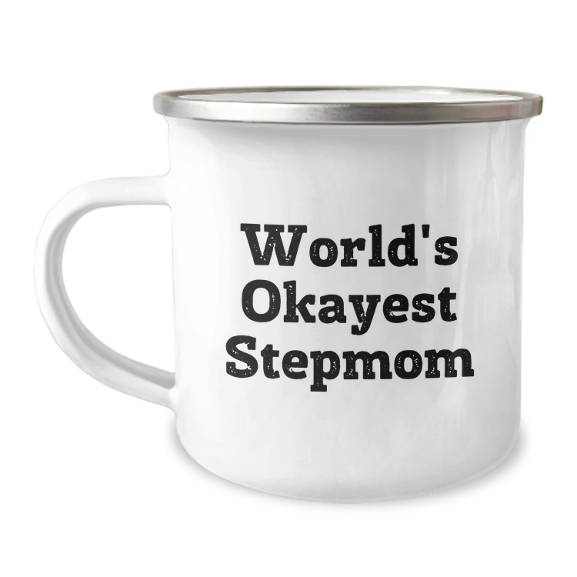 Funny Stepmom Gifts from Family, Unique Birthday Unique Gifts for Men Stepmom, Okayest Stepmom Camping Mug - Image 1