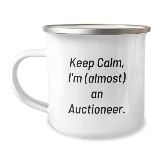 Holiday Auctioneer Fun Gifts from Friends - Keep Calm, I'm (almost) An Auctioneer. Christmas Unique Presents for Men, Women, Coworkers, or Family - Image 1