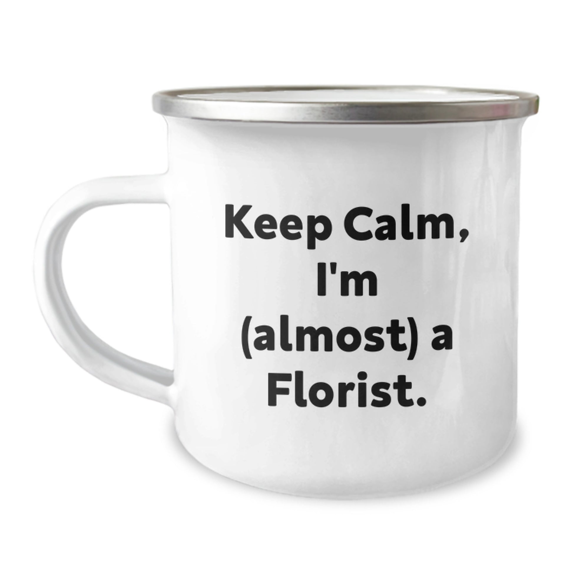 Funny Florist Gifts for Men, Women, Friends - Keep Calm I'm (almost) A Florist Christmas Unique Mugs by Florists - Image 1