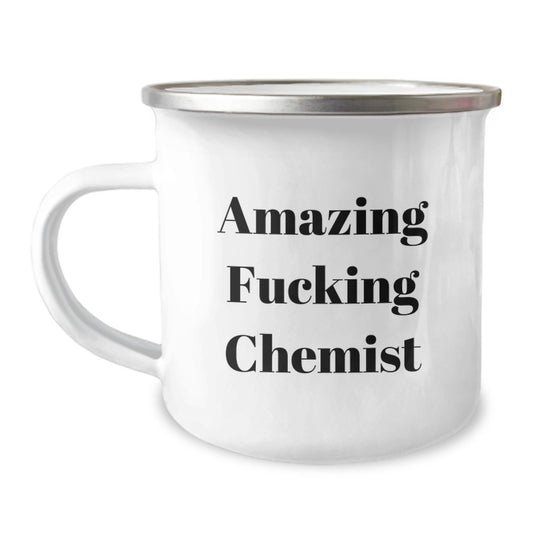 Funny Chemist Gifts from Friends, Unique Christmas Unique Gifts for Chemist Men, Stainless Steel Camping Mug with Amazing F--king Chemist Quote - Image 1