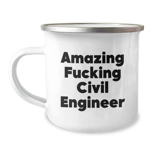 Funny Civil Engineer Gifts from Friends - 'Amazing F--king Civil Engineer' Christmas Mugs for Civil Engineers, Men, Women, Family, Coworkers - Image 1