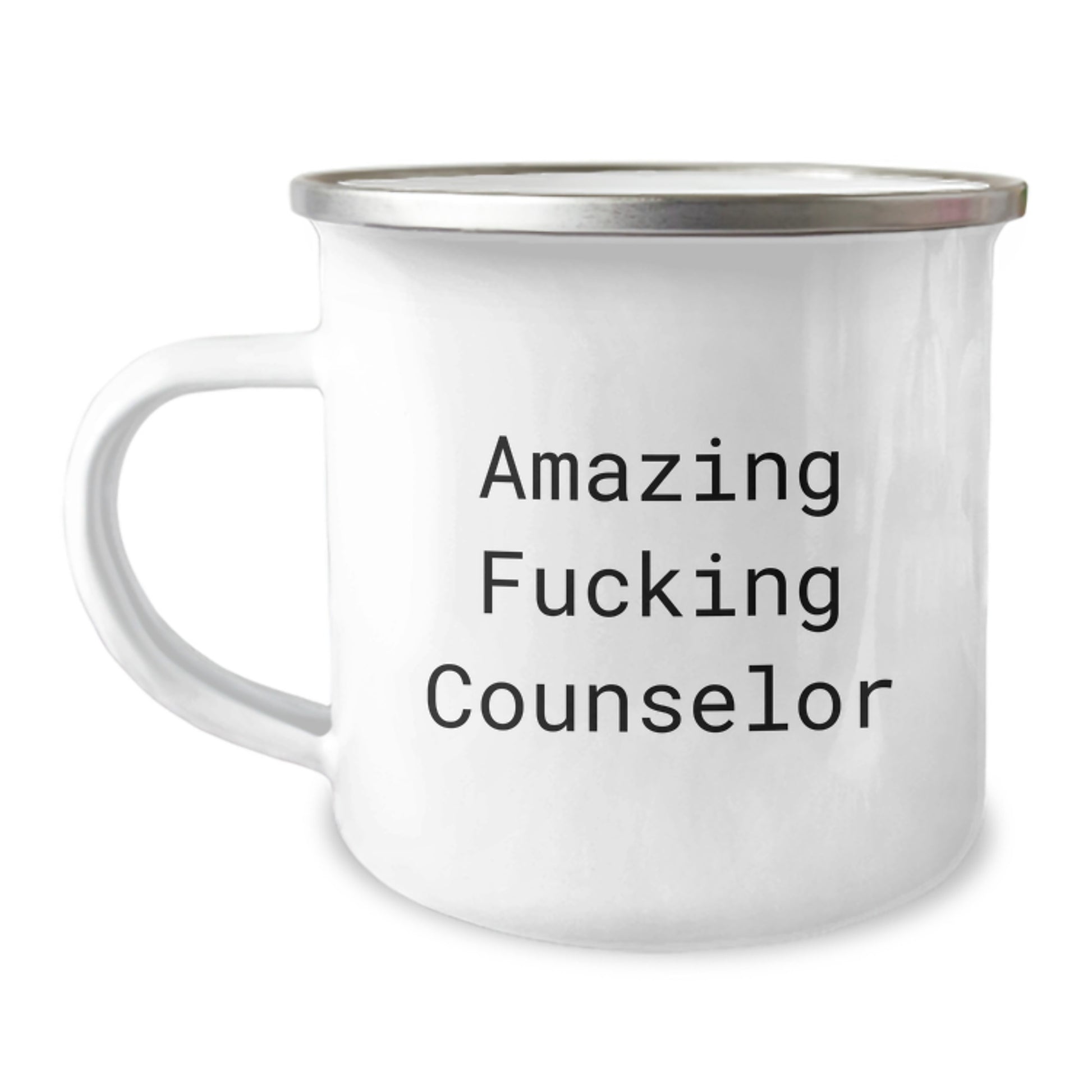 Funny Counselor Gifts, Birthday Unique Gifts from Friends to Counselor, Amazing F--king Counselor Stainless Steel Camping Mug - Inspirational Counselor Quotes - Image 1