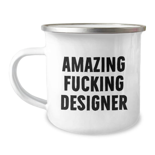 Amazing F--king Designer, Christmas Unique Gifts for the Designer in Your Life, Camping Mug for Men or Women - Image 1