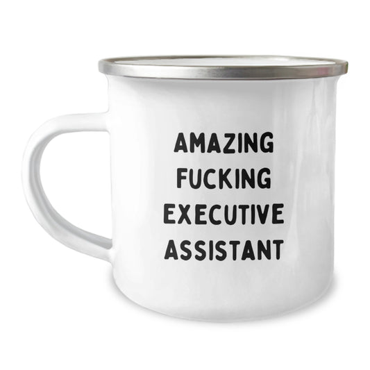 Funny Executive Assistant Gifts for Men - 'Amazing F--king Assistant' Birthday Unique Camping Mug for Friends Family Coworkers - Image 1