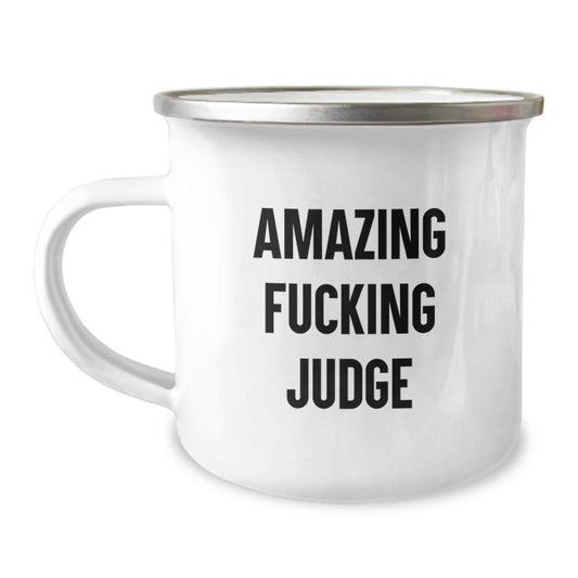 Funny Judge Gifts for Men, Christmas Unique Judge Mugs, Camping Mug with Amazing F--king Judge Quote - Image 1