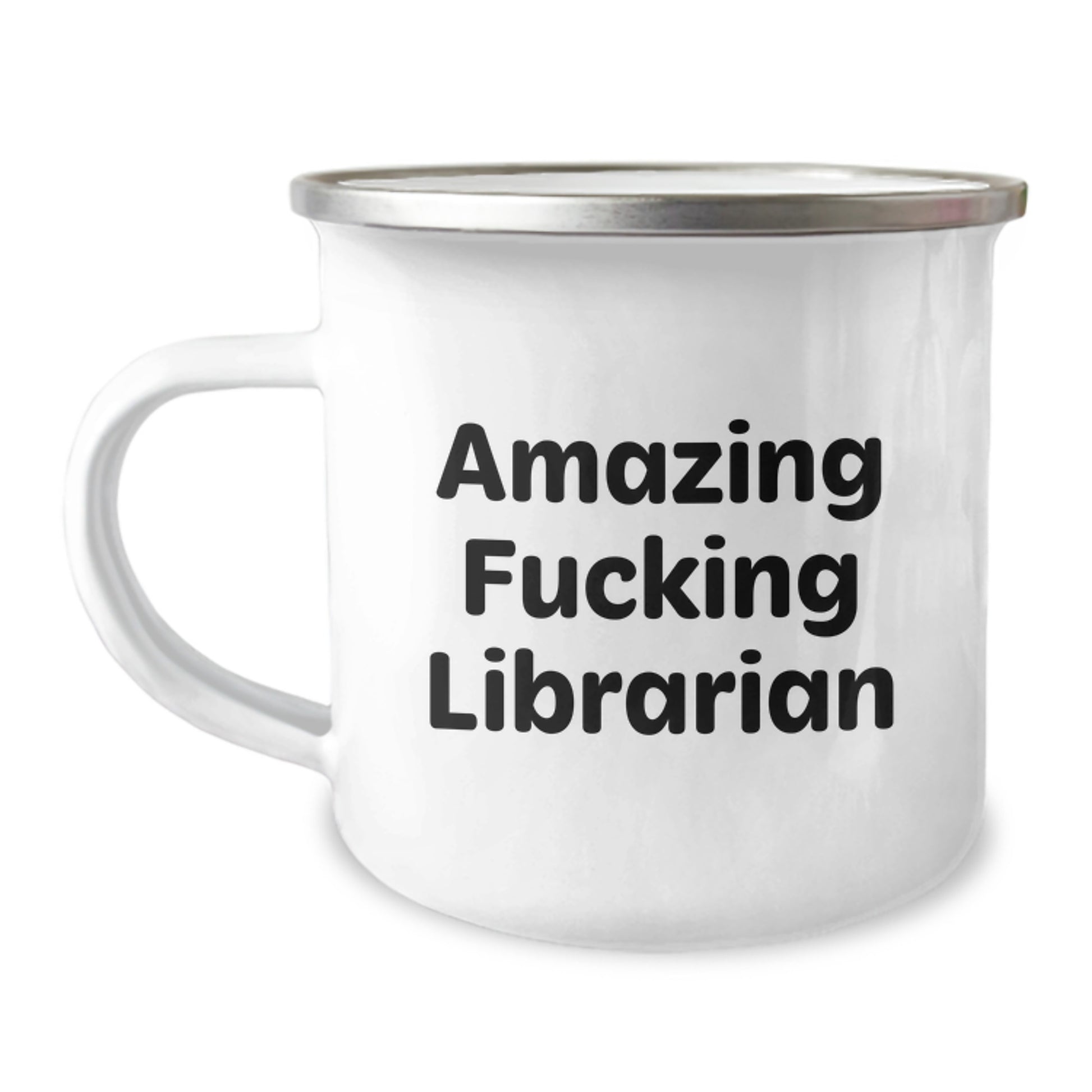 Funny Librarian Gifts from Men to Librarian Friends, Amazing F--king Librarian Christmas Unique Gifts, Stainless Steel Camping Mug for Librarian Enthusiast - Image 1