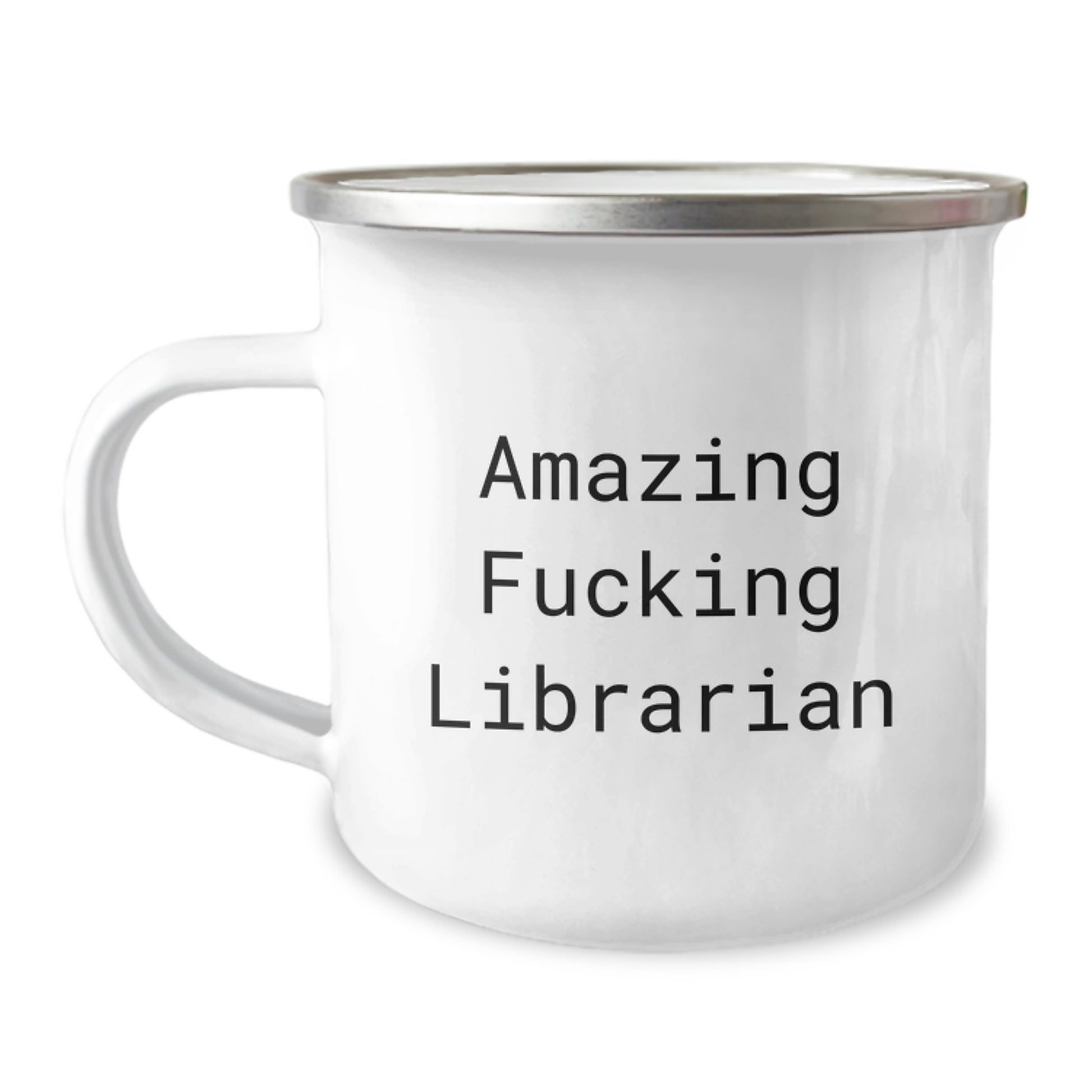 Funny Librarian Gifts from Friends - Amazing F--king Librarian Insulated Camping Mug for Librarian, Unique Christmas Unique Gifts for Librarian, Men, Women - Image 1