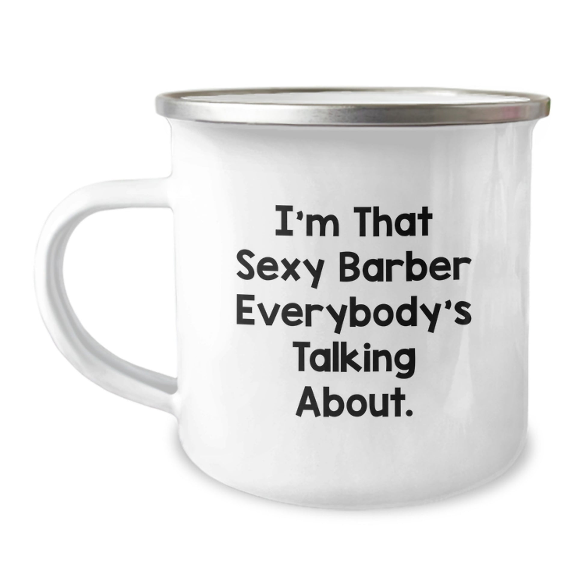 Funny Gifts from Men to Their Favorite Sexy Barbers Merry Christmas Unique Barber Themed Camping Mugs - Image 1