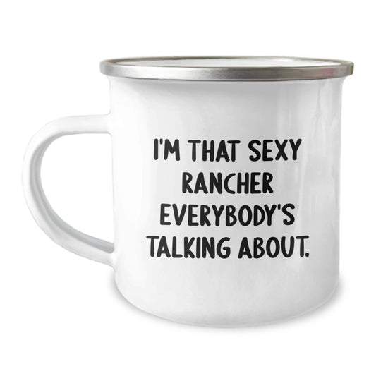 Funny Rancher Gifts for Men, Sexy Rancher Camping Mug, Unique Christmas Unique Gifts from Friends for Him - Image 1