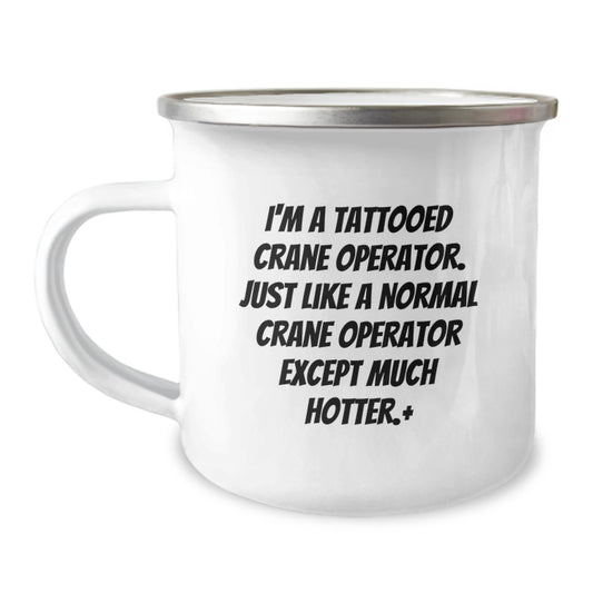 Funny Crane Operator Gifts for Men, Unique Christmas Memorable Presents from Friends, Unique Camping Mug for Crane Operator Enthusiasts - Image 1