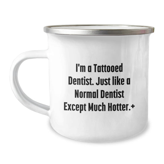 Tattooed Dentist Funny Camping Mug Gifts for Dentists, Men, Women from Friends, Family - Unique Christmas Unique Gifts - Image 1