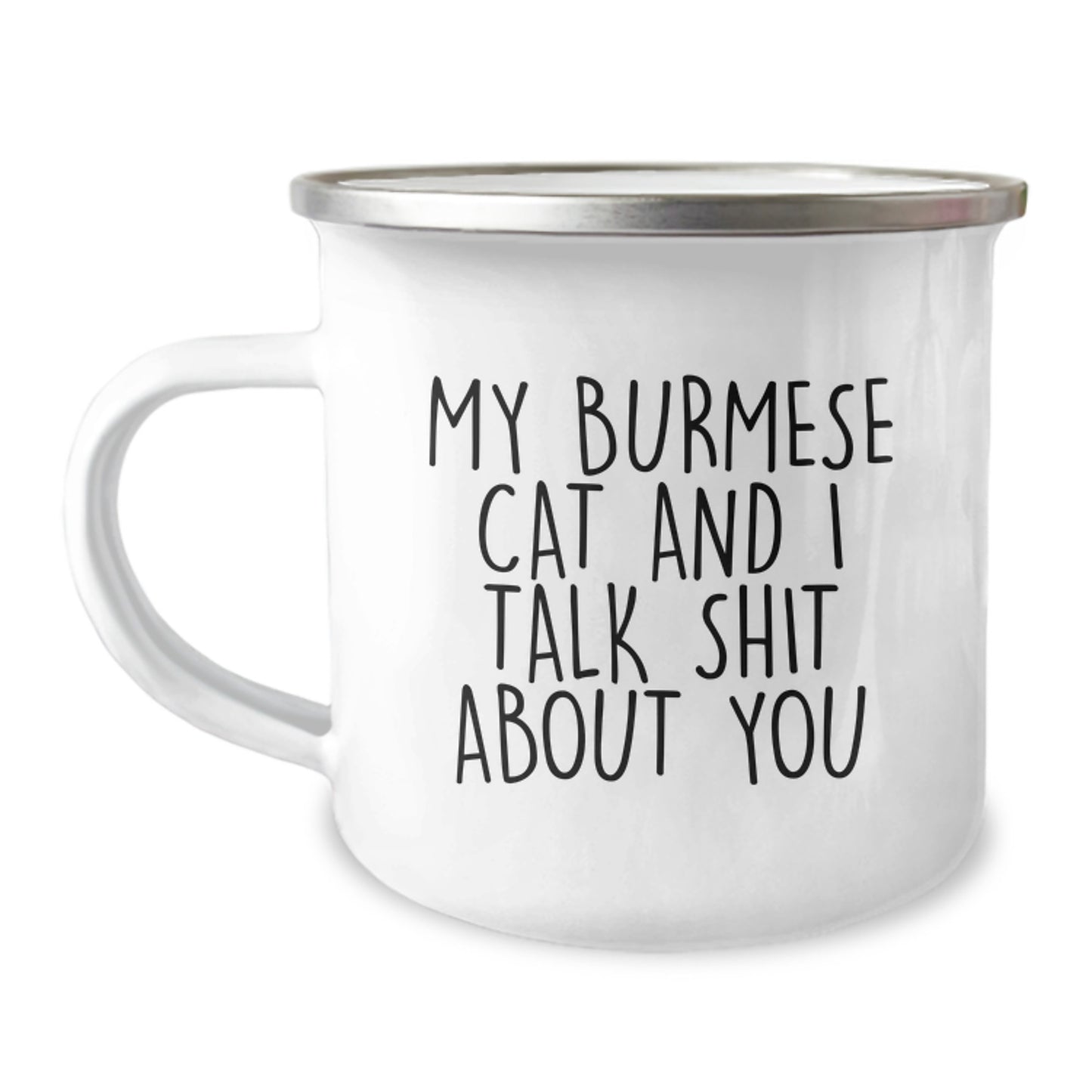 Burmese Cat Lover's Funny Camping Mug Gifts from Men to Dad for Father's Day - Image 1