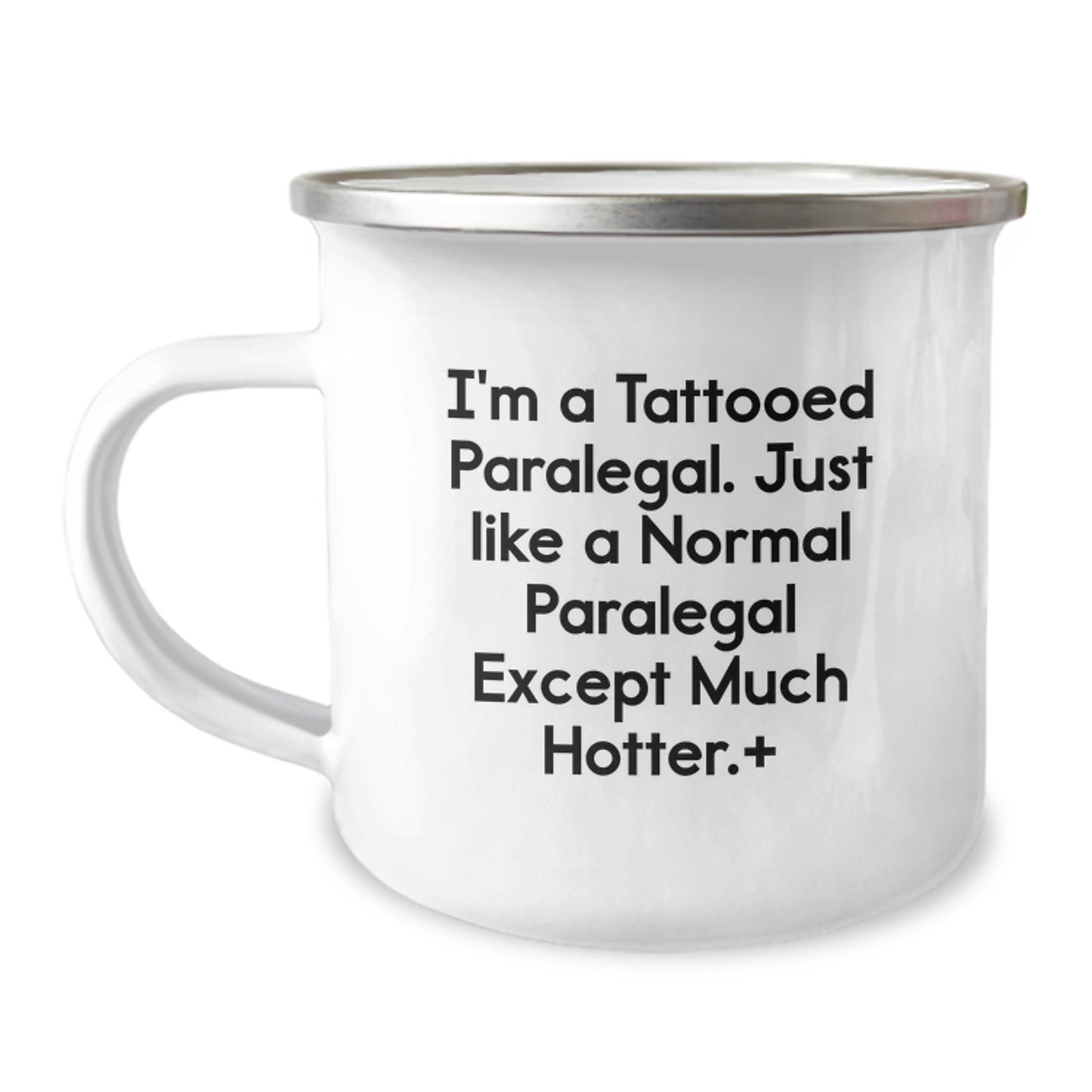 Funny Paralegal Gifts for Paralegal Friends, Birthday Unique Gifts from Friends to Paralegal Men, Tattooed Paralegal Camping Mug - 12 oz Stainless Steel - Image 1