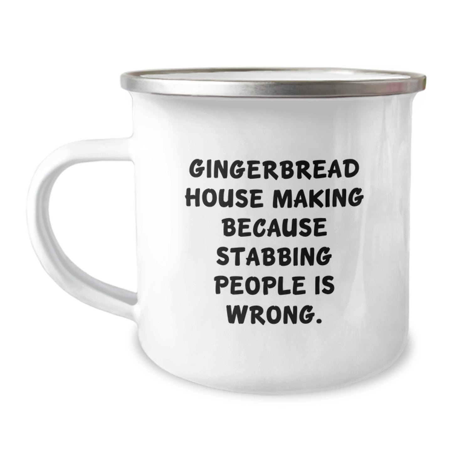Gingerbread House Making Fun Gifts from Men for Gingerbread House Making Enthusiasts, Funny Camping Mug for Christmas Unique Presents - Image 1