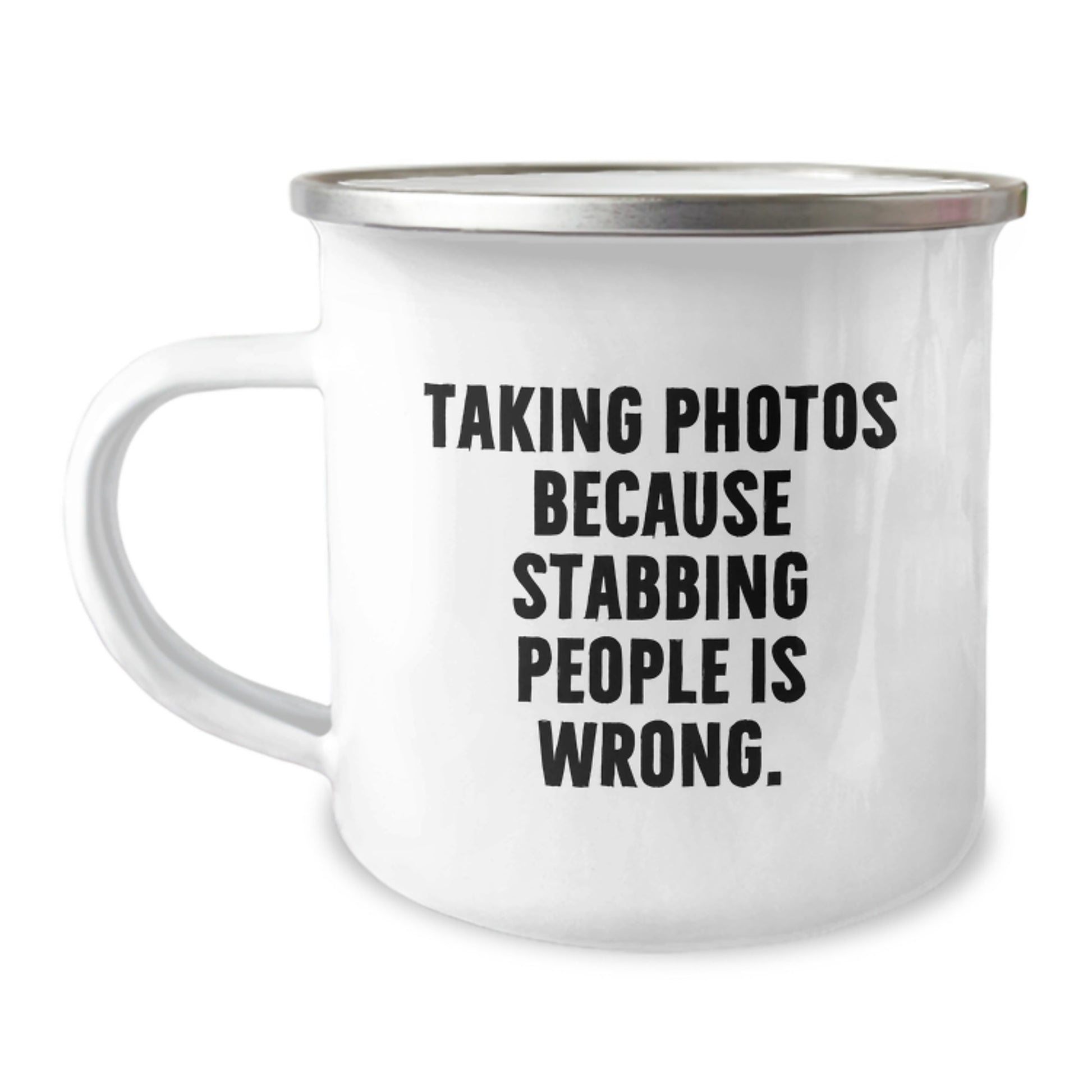 Camping Mug Taking Photos Gifts for Friends Funny Quote Christmas Unique Presents - Image 1