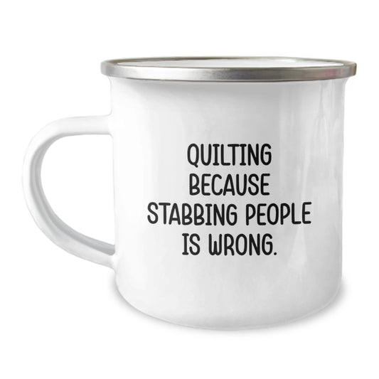 Quilting Gifts for Women, Funny Quilting Camping Mugs, Quilting Humor Mug Gifts from Friends - Image 1