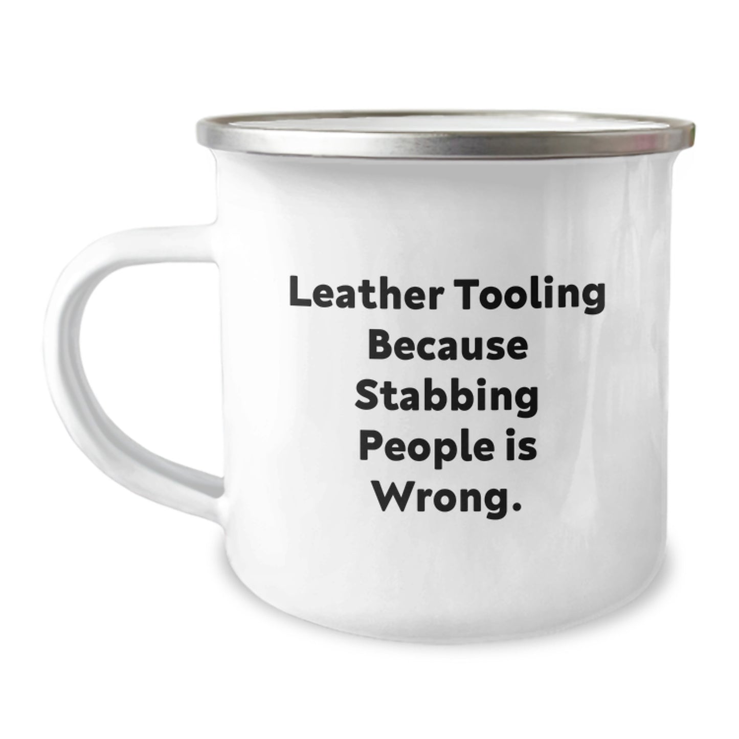 Leather Tooling Gifts for Men Funny Camping Mug Christmas Unique Presents from Coworkers Friends Family - Image 1