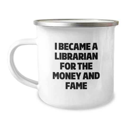 Cute Librarian Gifts for Men Funny Quote Birthday Unique Mug, Gifts from Friends to Librarian - Image 1