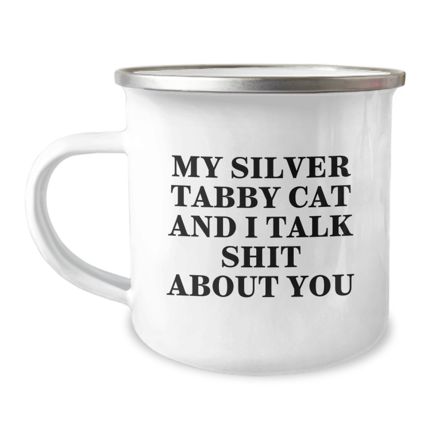 Gifts from Family for Silver Tabby Cat Lovers - Funny Camping Mug, Mother's Day Unique Gifts, Silver Tabby Cat Enthusiast - Image 1