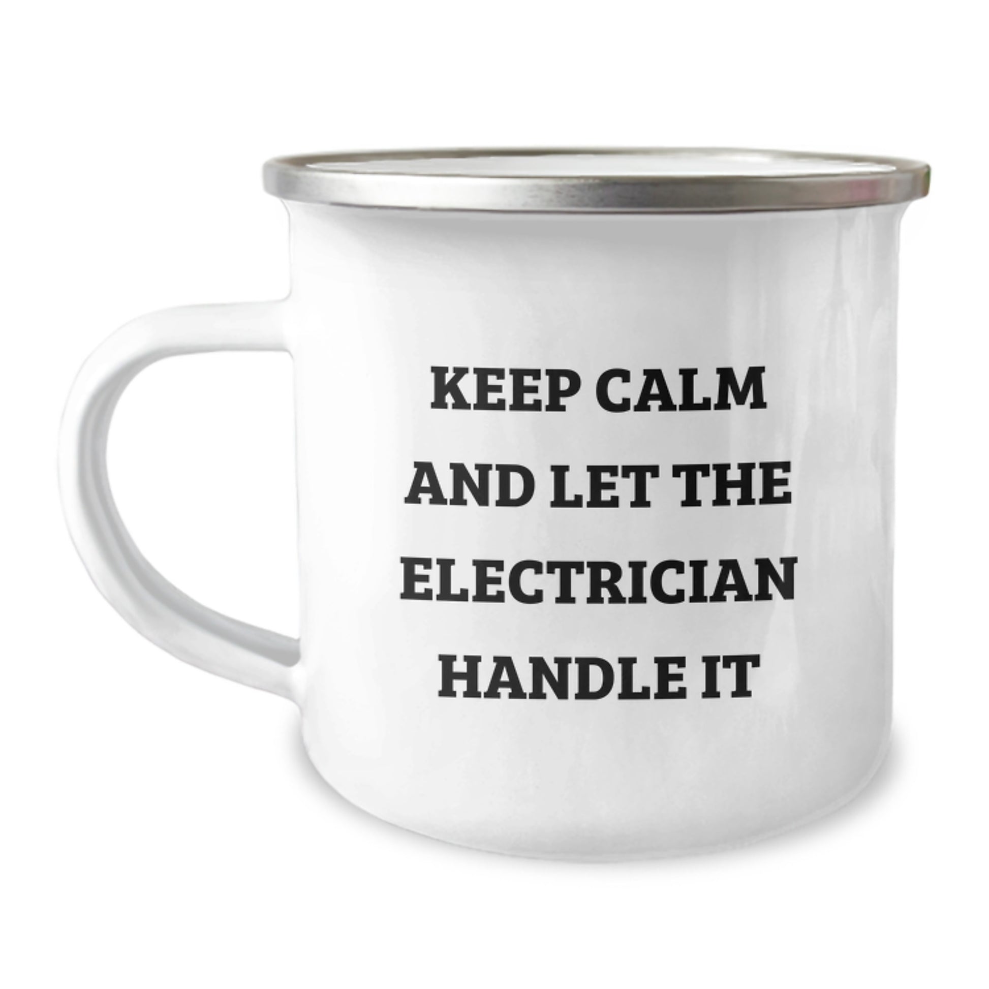 Funny Electrician Gifts from Men to Friends and Coworkers - Christmas Unique Mugs for Electrician Enthusiasts - Let the Electrician Handle It Camping Mug - Image 1