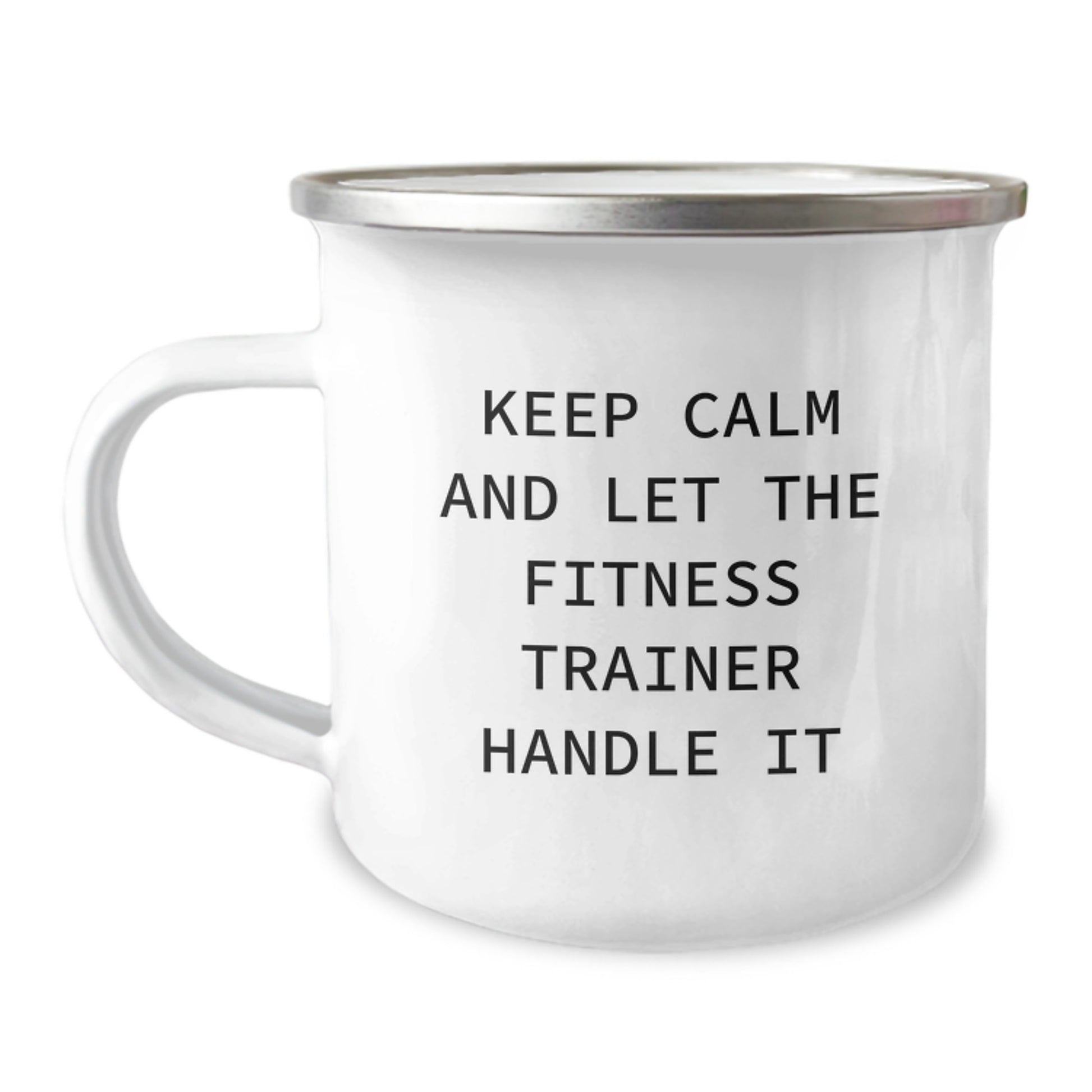 Funny Fitness Trainer Camping Mug, Gifts from Friends for Fitness Trainer Men, Christmas Unique Presents - Image 1