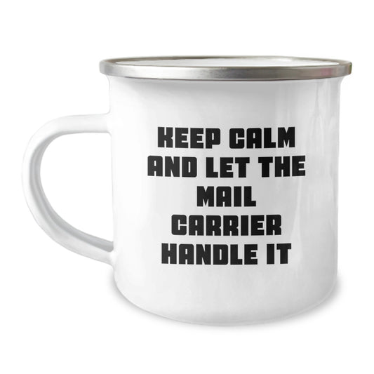 Funny Mail Carrier Gifts from Friends, Christmas Unique Gifts for Mail Carrier, Camping Mug - Image 1