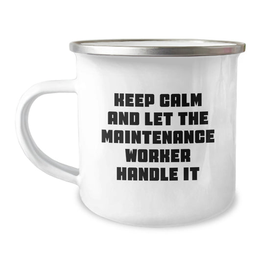 Funny Maintenance Worker Camping Mug Gifts from Friends, Men, Women, Coworkers, Family for Maintenance Worker Christmas Unique Gifts - Image 1