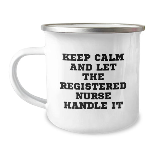 Funny Gifts for Registered Nurse, Keep Calm And Let The Registered Nurse Handle It Christmas Unique Gifts from Family Members for Men Women Friends Coworkers - Image 1