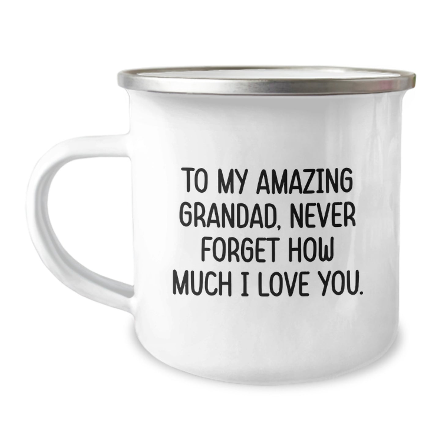 Gifts from Family for My Amazing Grandad, Stainless Steel Camping Mug with Funny Quote, Valentine's Unique Gifts - Image 1
