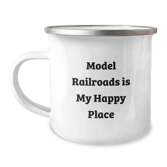 Father's Day Unique Gifts for Model Railroads Enthusiast's Camping Mug, Funny Quote - Image 1