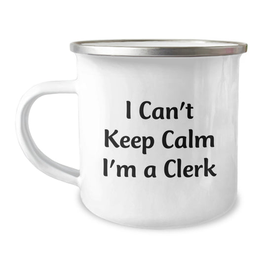 Cute Clerk Gifts Funny I'm A Clerk Camping Mug for Men Women Family Friends - Image 1
