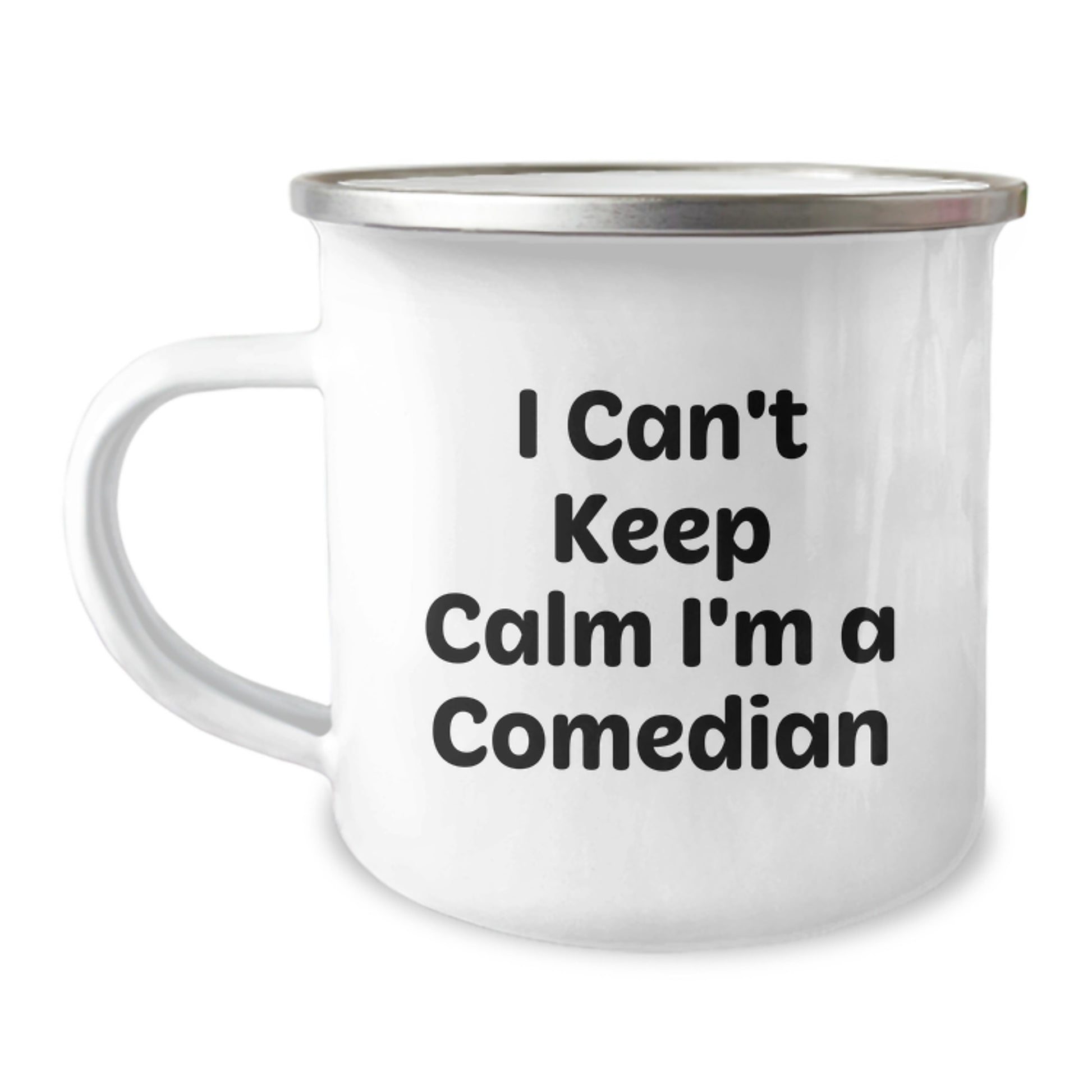 Comedian Gifts from Friends for Comedian Men - Funny I Can't Keep Calm I'm A Comedian Camping Mug, Christmas Unique Gifts, Comedian Lover Mug - Image 1