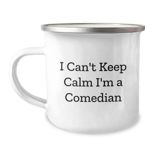 Funny Comedian Gifts from Friends for Him - 'I Can't Keep Calm I'm A Comedian' Christmas Unique Mugs for Camping Enthusiasts - Image 1