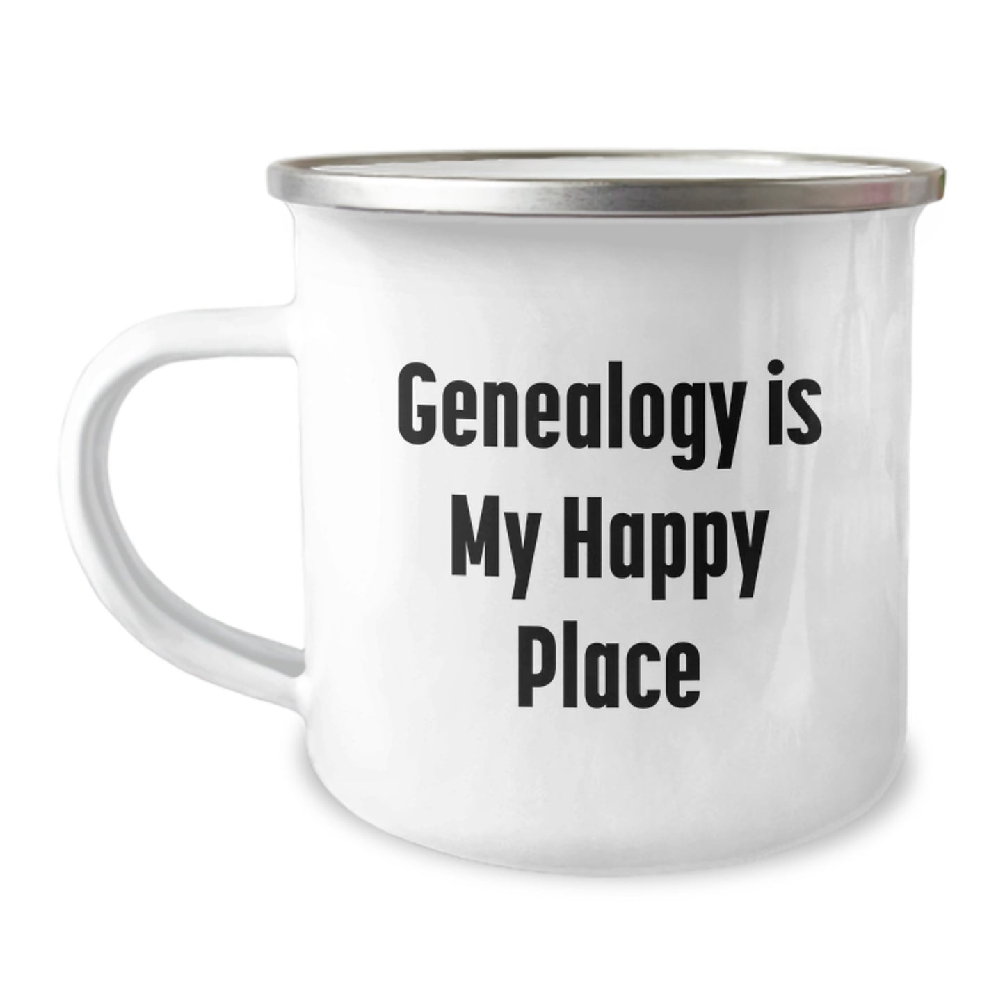 Genealogy Camping Mug Gifts from Family for Dad's Genealogy Happy Place - Image 1