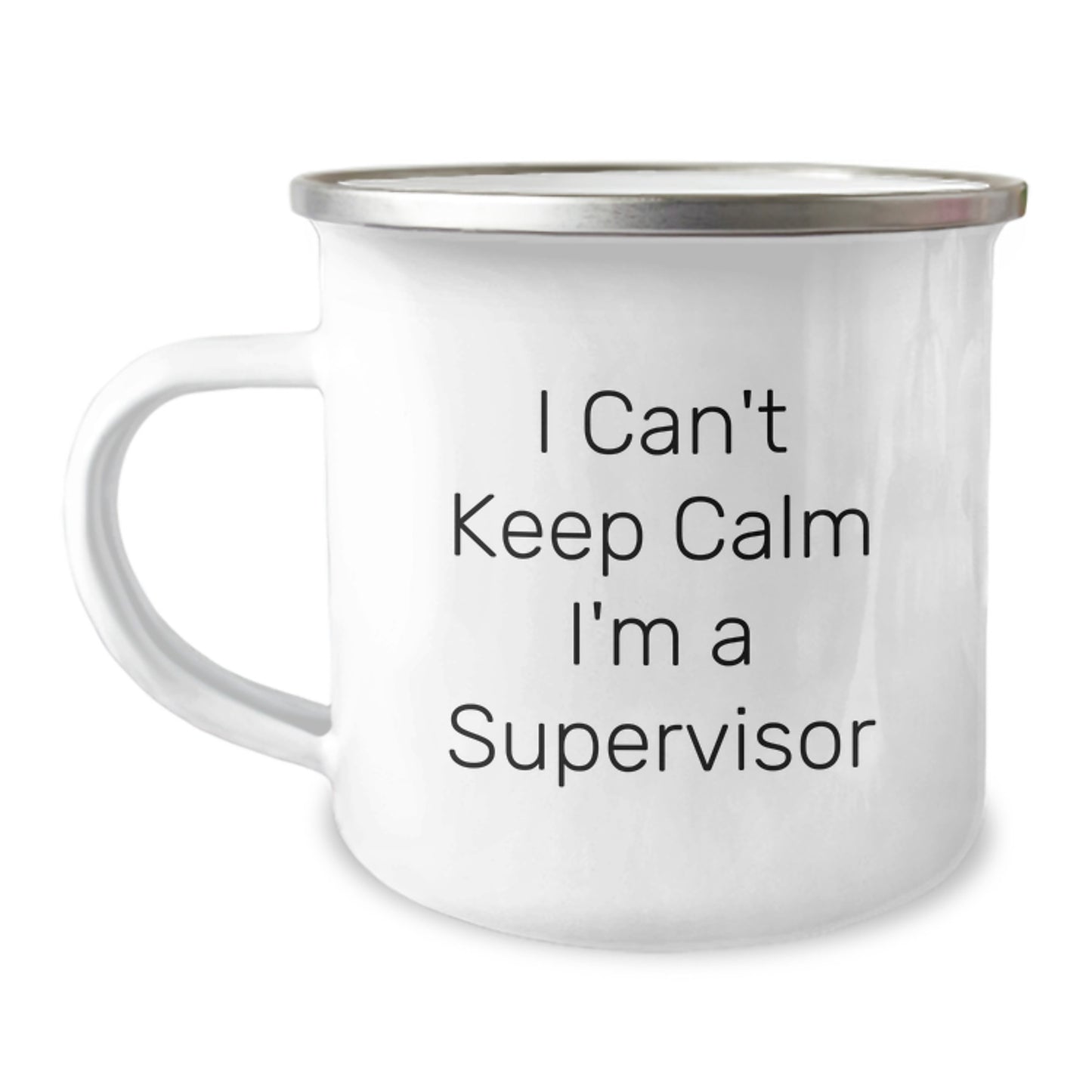 Funny Supervisor Gifts for Men, Women, Friends, Coworkers, Family - I'm A Supervisor Christmas Unique Mug, 12 oz Camping Mug with Enamel Finish - Image 1