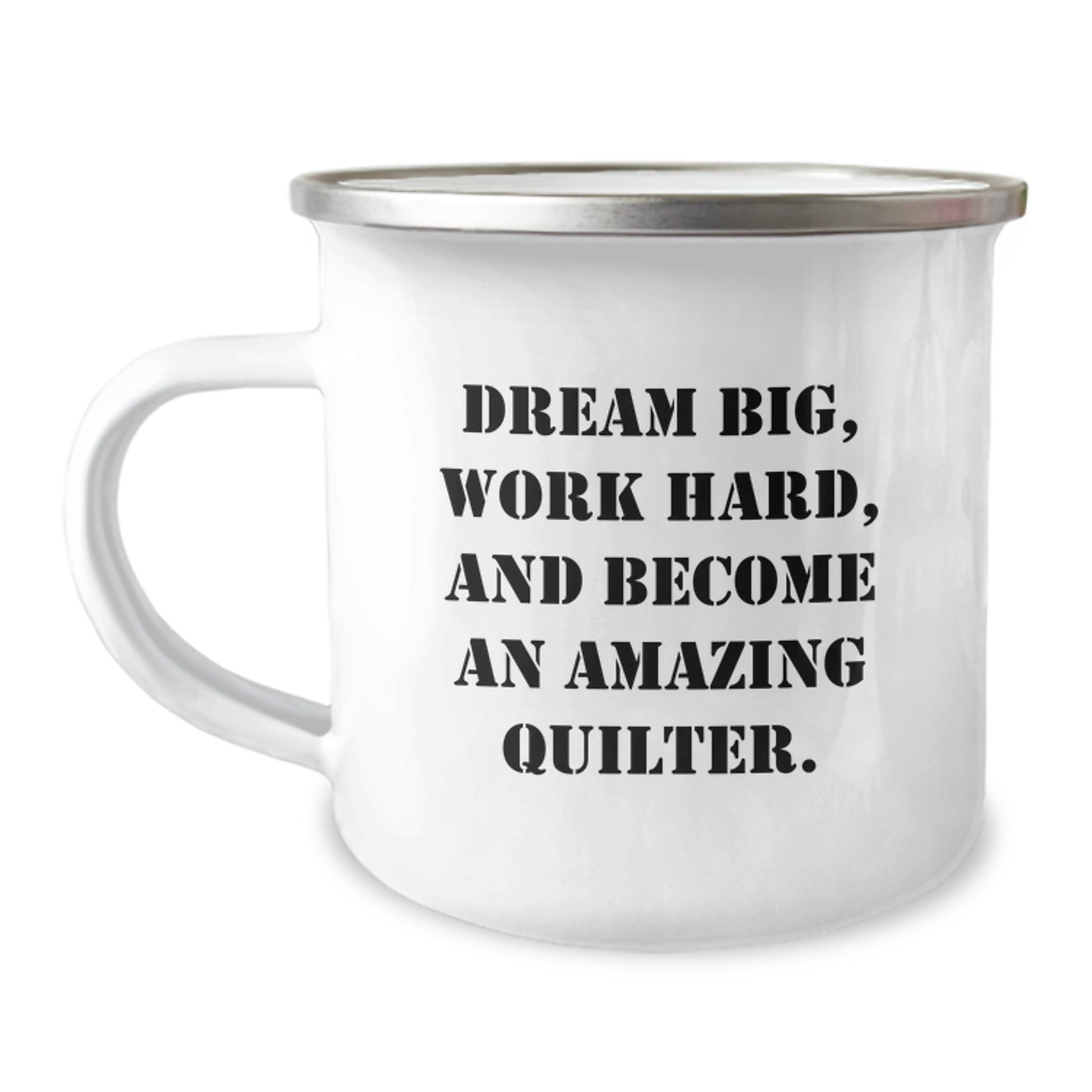 Quilter Gifts from Family - Inspirational Camping Mug for Quilter Men - Funny Quilter Christmas Unique Gifts for Friends - Image 1