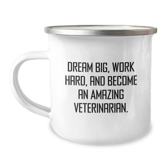 Funny Veterinarian Gifts for Him or Her - Dream Big Inspirational Camping Mug for Men or Women, Perfect Christmas Unique Gifts from Friends to Family - Image 1