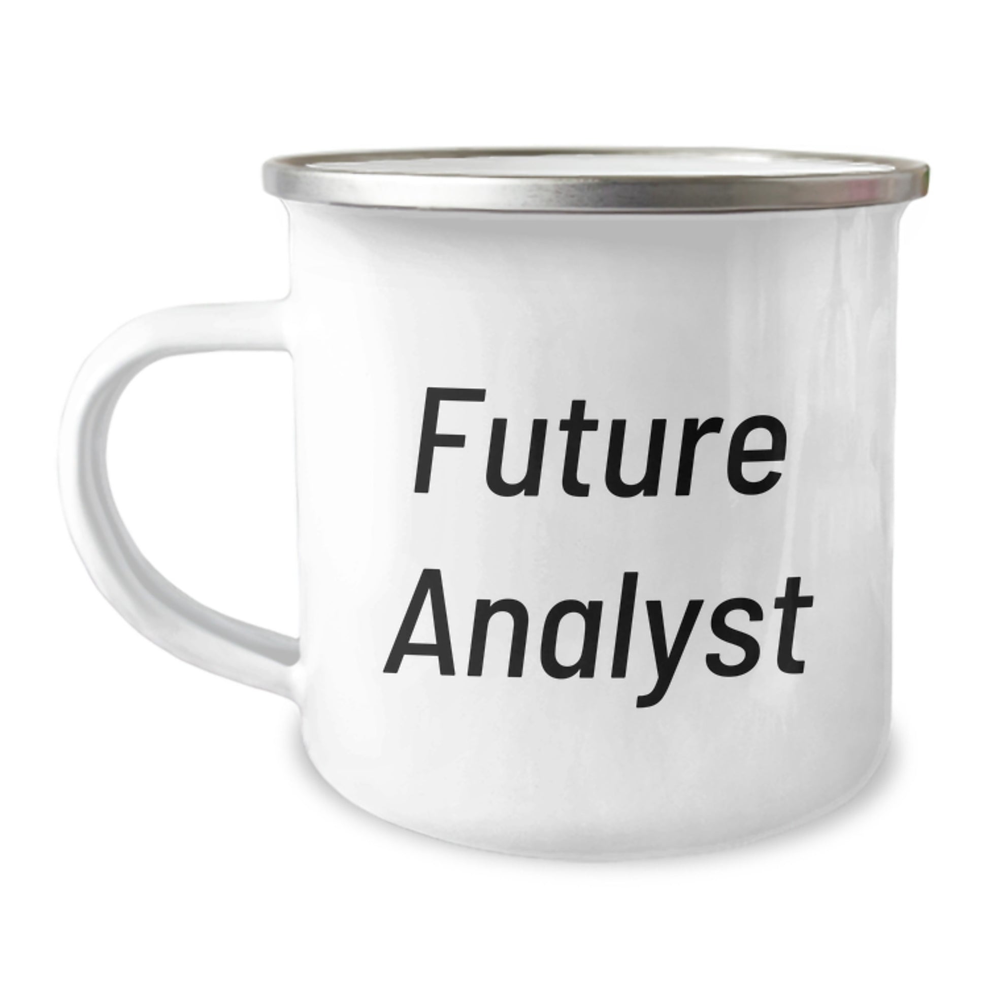 Funny Analyst Gifts from Friends - 'Future Analyst' Quote on Camping Mug for Graduation Unique Gifts - Image 1