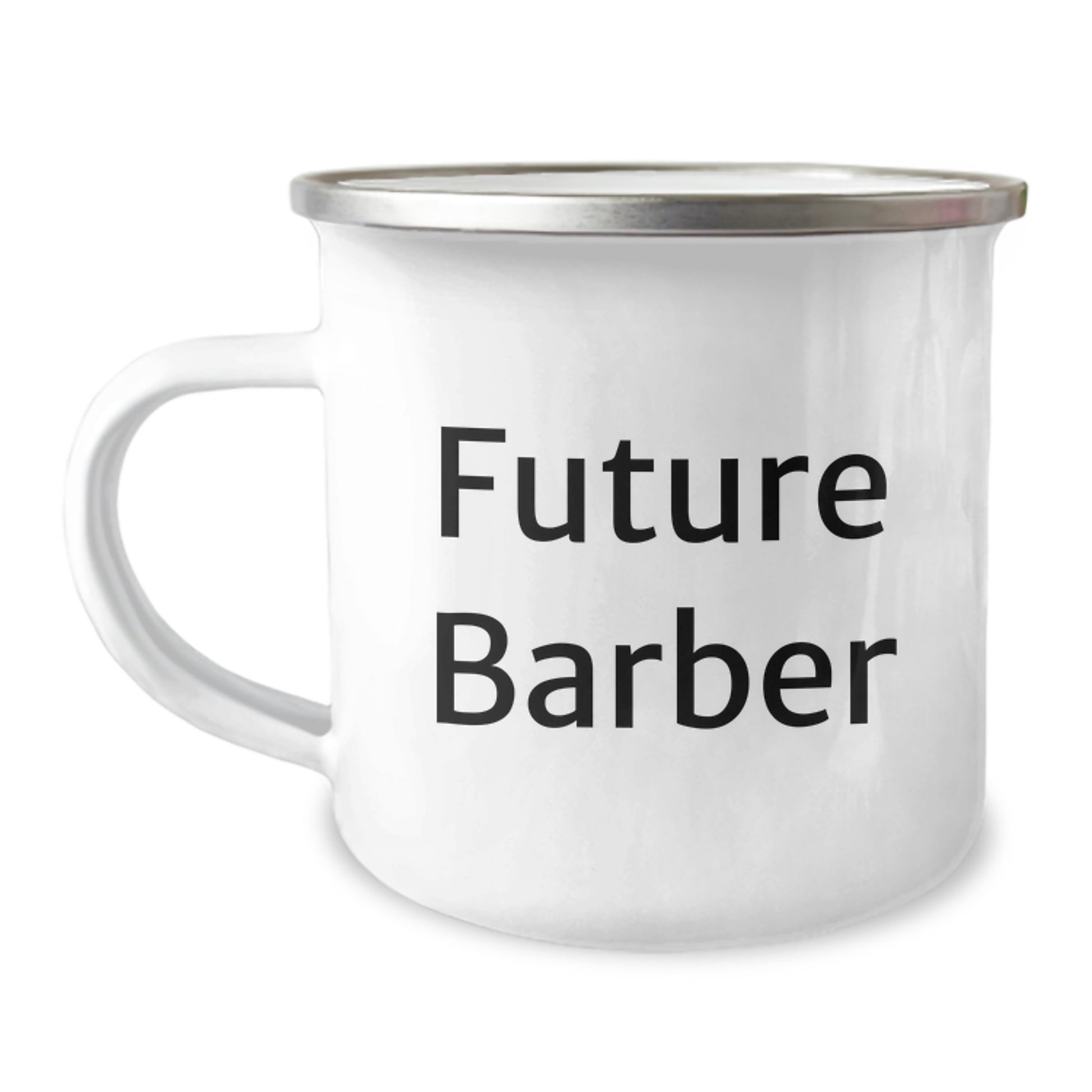 Funny Quote Gifts from Men to Future Barbers Christmas Unique Camping Mugs, Inspirational Sayings for Barbers, Funny Barbershop Mug - Image 1