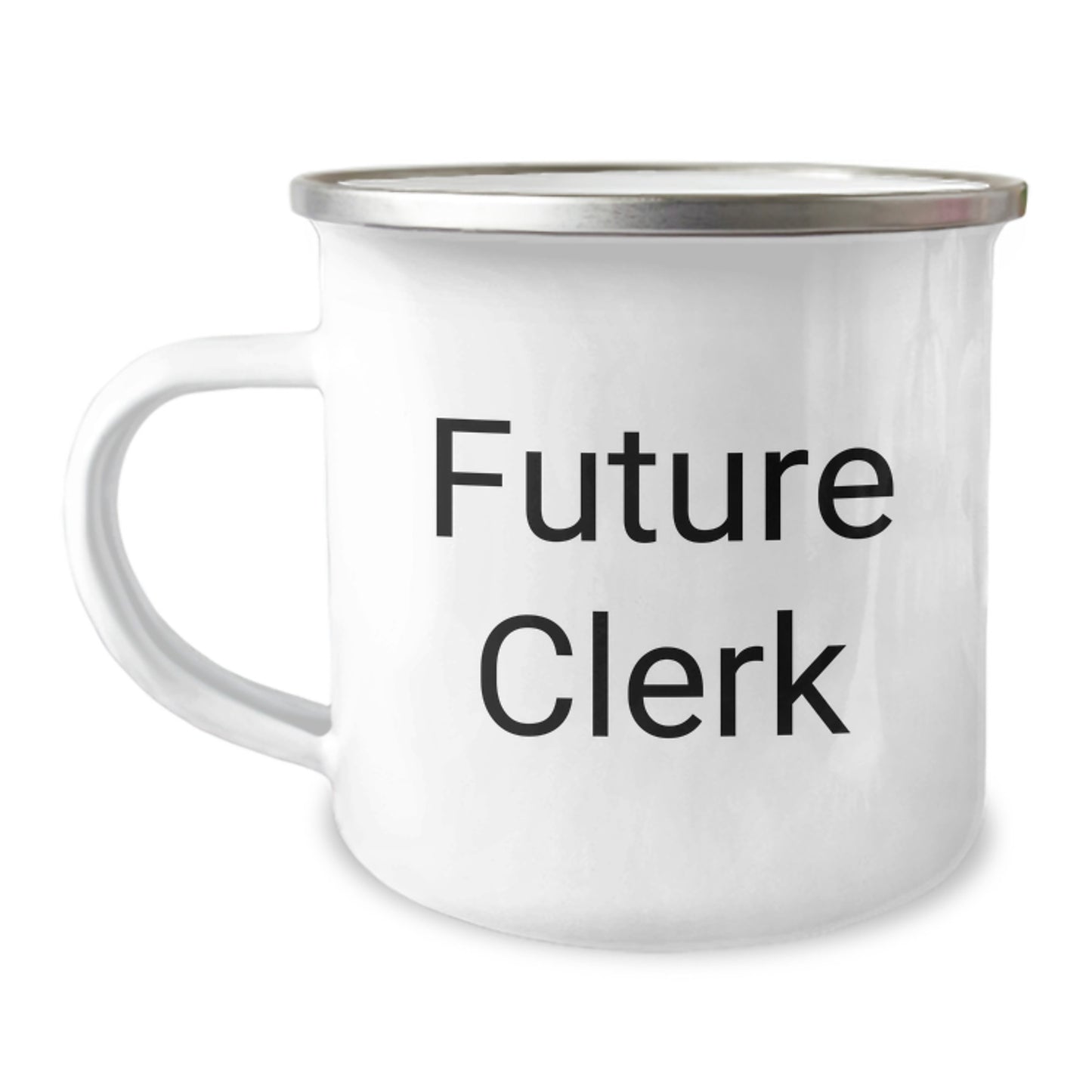 Funny Future Clerk Gifts from Family - Camping Mug for Clerk Men, Unique Christmas Unique Gifts for Clerk Friends, Inspirational Clerk Quote - Image 1
