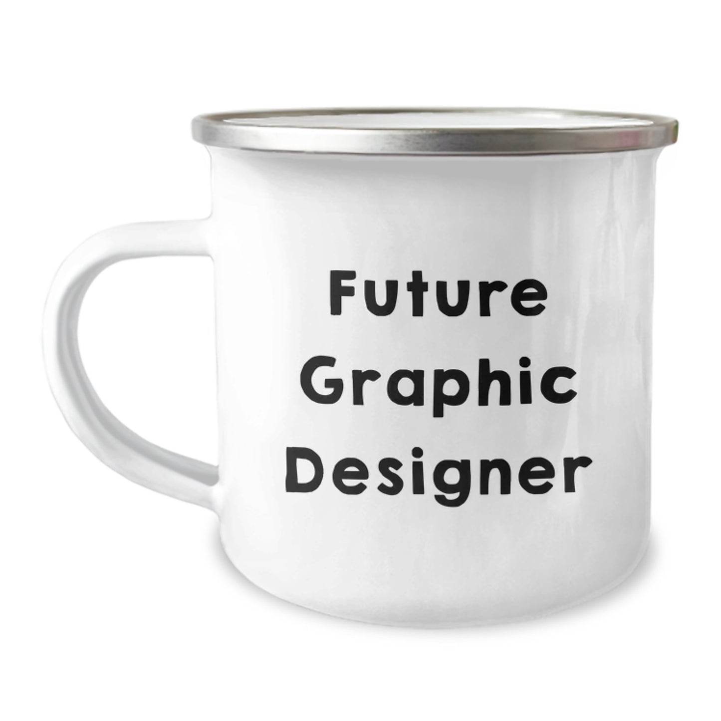 Funny Future Graphic Designer Gifts from Family for Campings, Inspirational Quote on Stainless Steel Camping Mug, Graduation Unique Gifts - Image 1