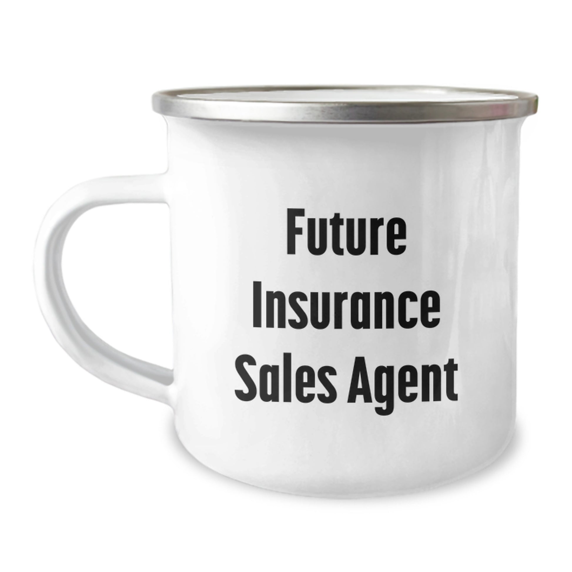 Funny Gifts from Men to Future Insurance Sales Agent, Insure the Future with a Camping Mug, Christmas Unique Gifts - Image 1