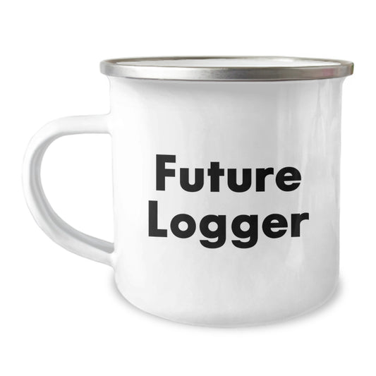 Funny Logger Gifts from Men to Friends, Camping Mug with Inspirational Quote, Christmas Unique Presents for Logger Enthusiasts - Image 1