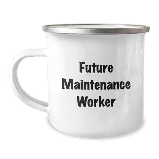 Funny Maintenance Worker Gifts from Friends for Future Maintenance Worker Graduation Unique Gifts, Camping Mug, 'You're a Cut Above the Rest' - 12 oz Stainless Steel with Enamel Finish - Image 1